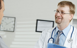 Doctor greating patient