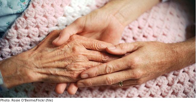elderly hands care loss Old age and Abroad: Dealing with parents ‘back home’